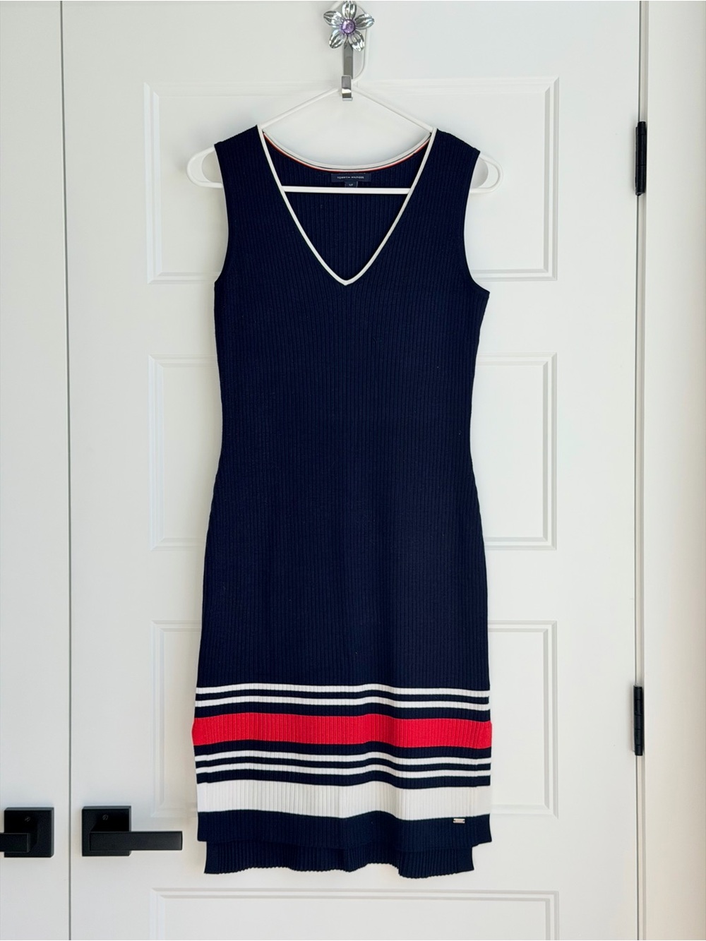 Tommy Hilfiger Navy Dress with Red and White Stripes